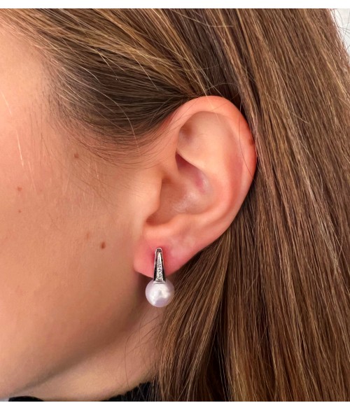 Pendientes de Oro Blanco 18k con...
