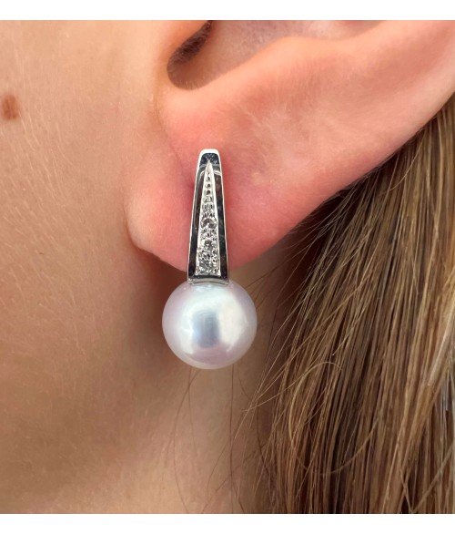 Pendientes de Oro Blanco 18k con...