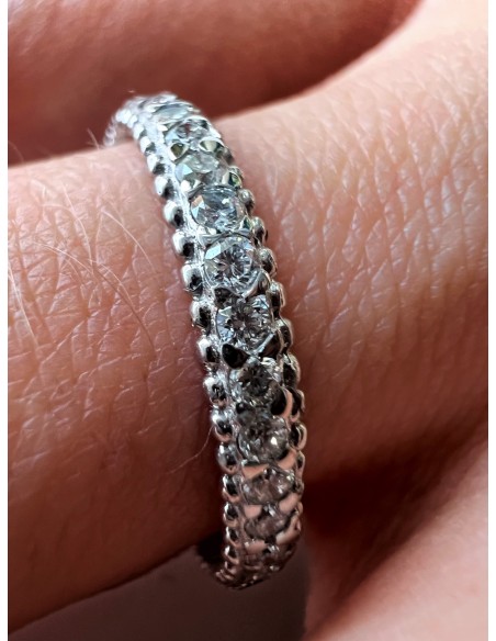 Anillo de Oro Blanco 18k con Diamantes