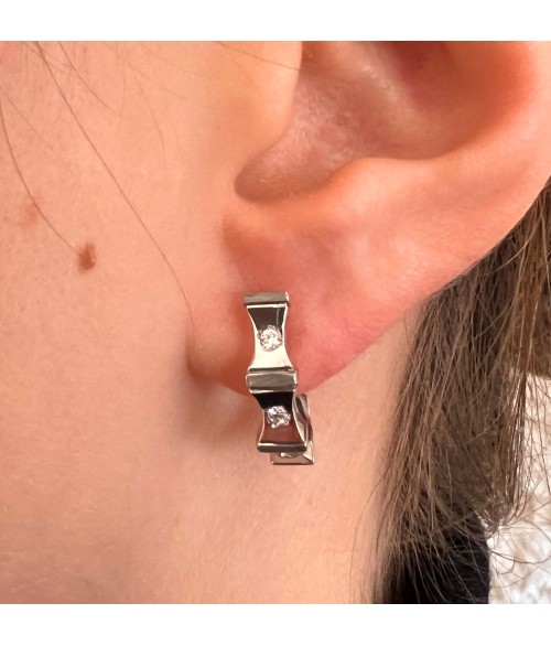 Pendientes de Oro Blanco 18k con...