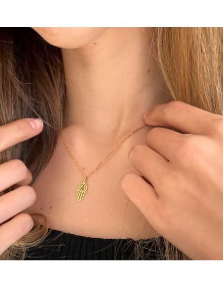 Colgante Mano de Fatima de Oro Amarillo 18k