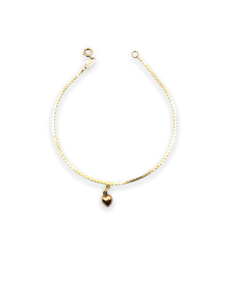 Pulsera Corazón en Oro 18k