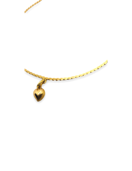 Pulsera Corazón en Oro 18k