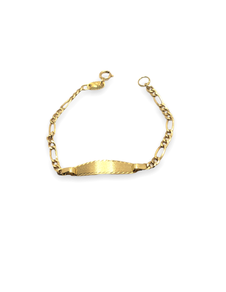 Pulsera de Bebé con Placa en Oro 18k