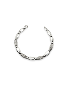 Pulsera de Oro Blanco 18k...