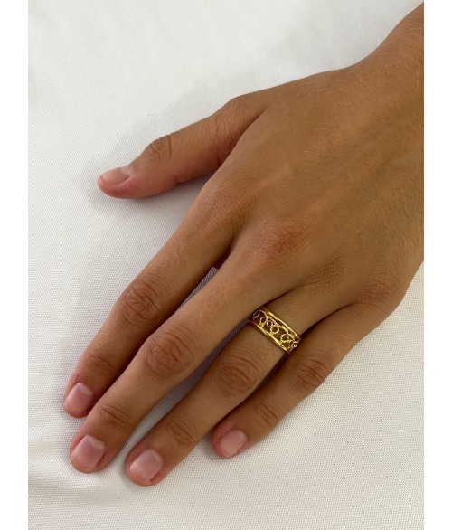 Anillo de Oro Amarillo 18k con Rubí...
