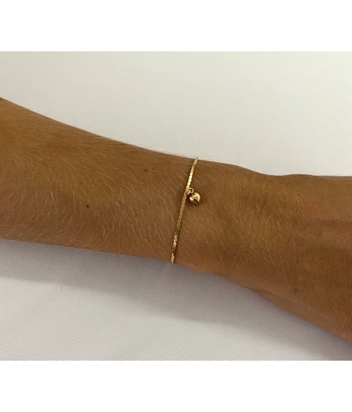 Pulsera Corazón en Oro 18k
