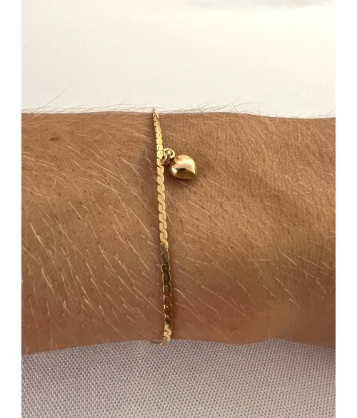 Pulsera Corazón en Oro 18k