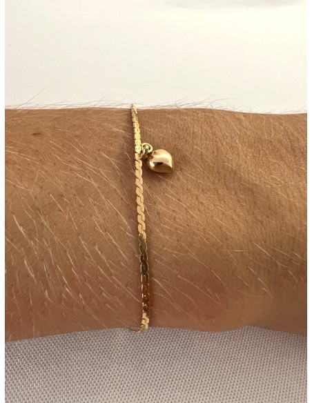 Pulsera Corazón en Oro 18k