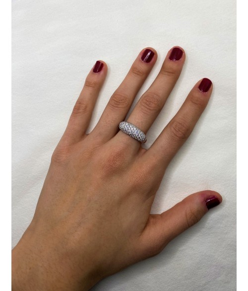 ANILLO PAVÉ DE ORO 1ª LEY CON DIAMANTES