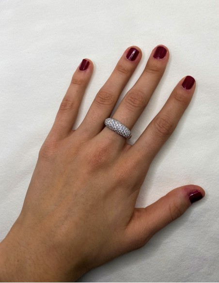 ANILLO PAVÉ DE ORO 1ª LEY CON DIAMANTES