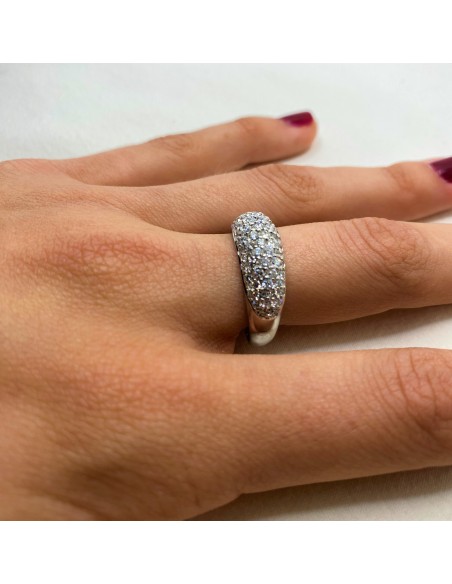 ANILLO PAVÉ DE ORO 1ª LEY CON DIAMANTES