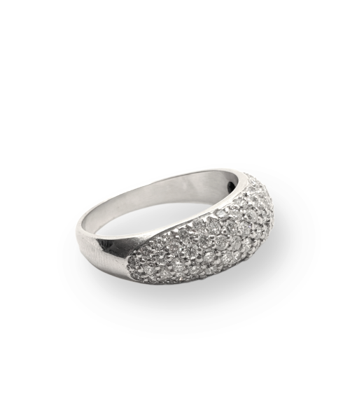 ANILLO PAVÉ DE ORO 1ª LEY CON DIAMANTES