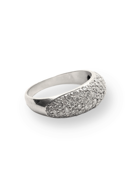 ANILLO PAVÉ DE ORO 1ª LEY CON DIAMANTES