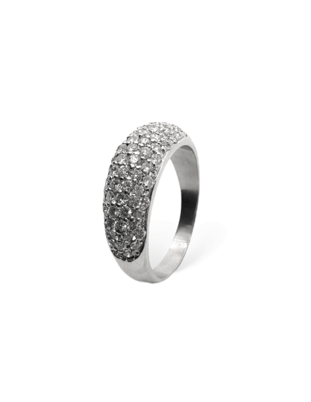 ANILLO PAVÉ DE ORO 1ª LEY CON DIAMANTES