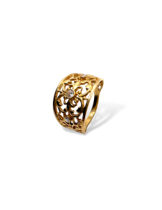 ANILLO CALADO DE HOJAS CON...