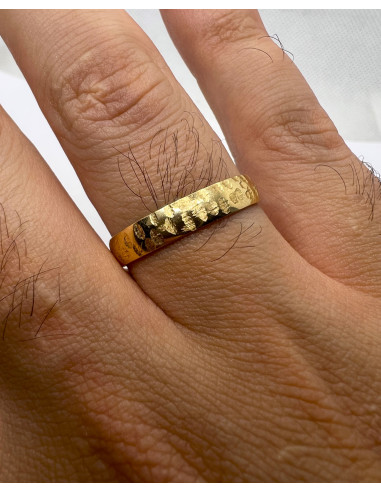 Alianza Natura Ancha en Oro 18k