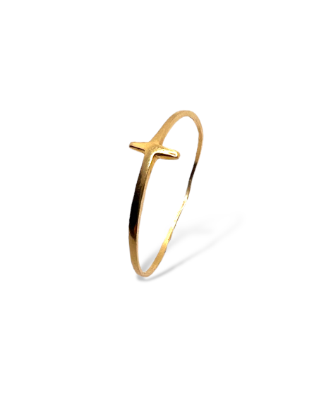 Anillo Cruz en Oro 18k