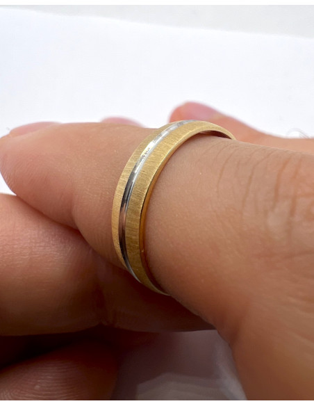 Alianza de Oro 18k Bicolor Camino