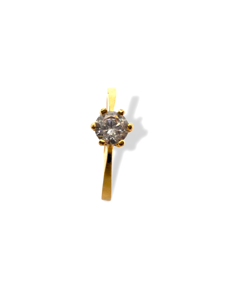 ANILLO SOLITARIO ORO