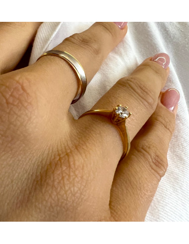 ANILLO SOLITARIO ORO