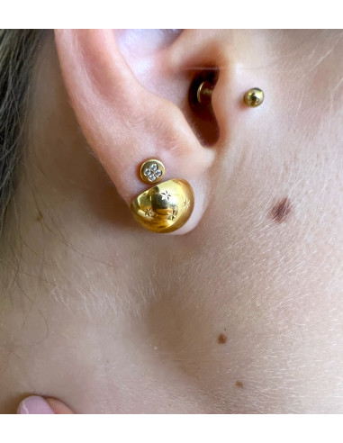 PENDIENTES BOLA STAR