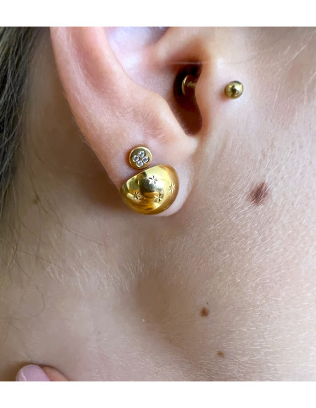 PENDIENTES BOLA STAR