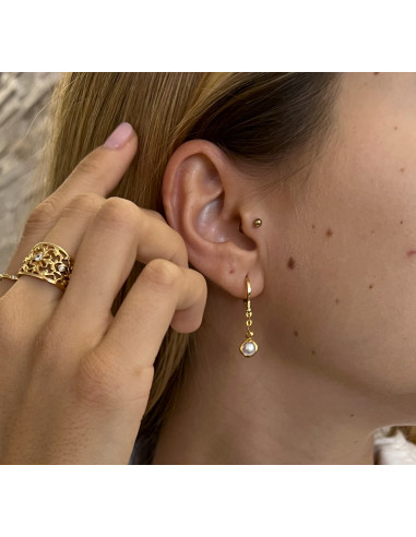 PENDIENTES PERLA COLGANTE