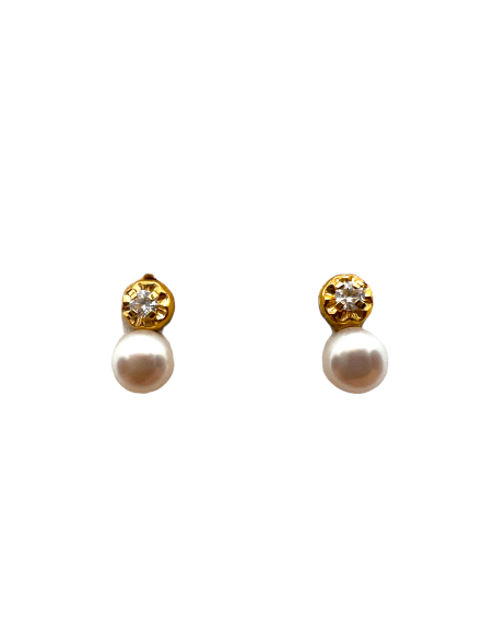 PENDIENTES PERLA FLOR