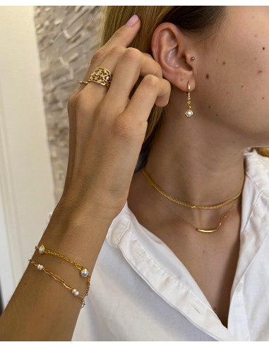 PULSERA DOS PERLAS