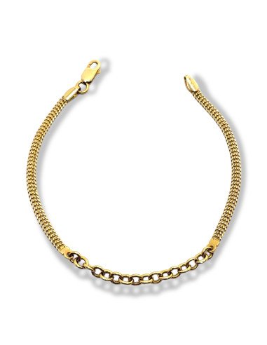 Pulsera de Oro 18k Trenzada Cadena