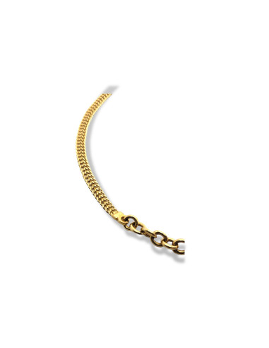 Pulsera de Oro 18k Trenzada Cadena