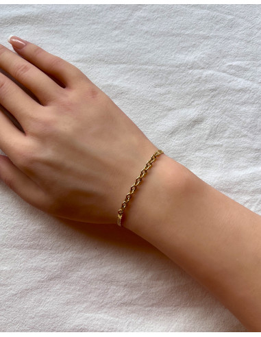 Pulsera de Oro 18k Trenzada Cadena