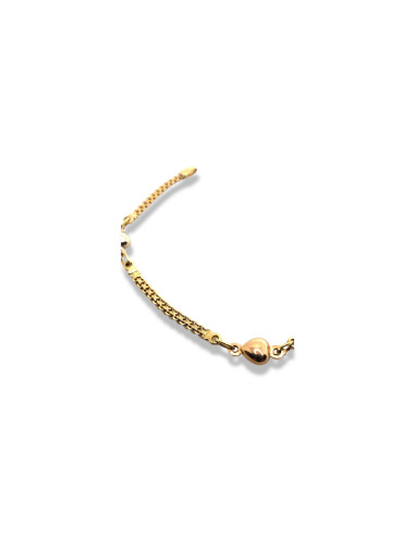 Pulsera de Oro 18k Corazones