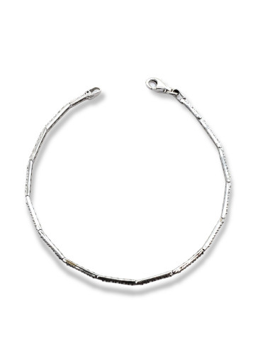 Pulsera de Oro Blanco 18k con Circonitas