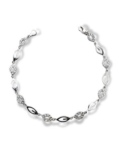 Pulsera de Oro Blanco Ojos...