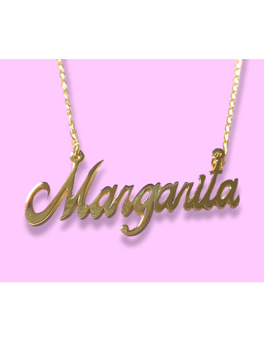 Colgante Nombre Personalizado Oro 18k