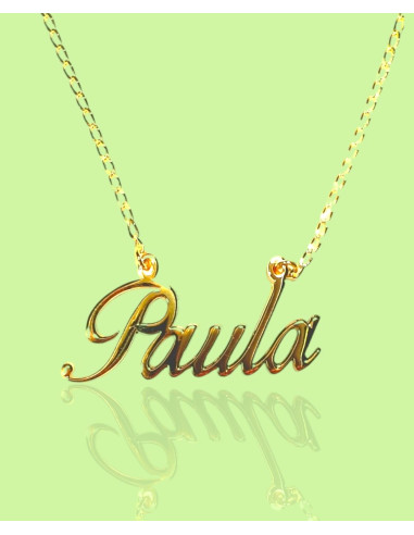 Colgante Nombre Personalizado Oro 18k
