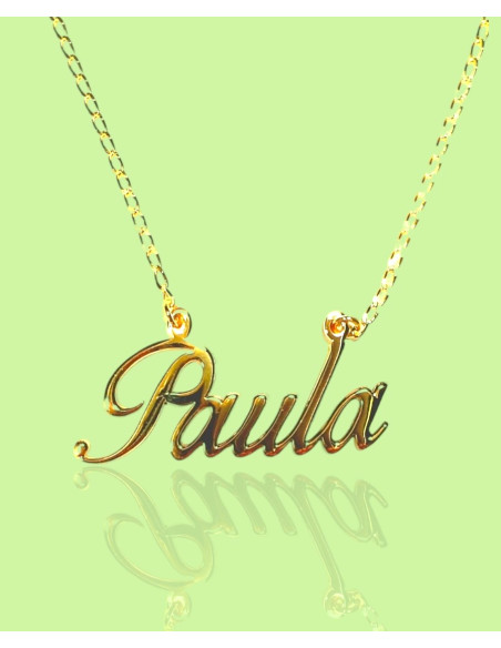 Colgante Nombre Personalizado Oro 18k