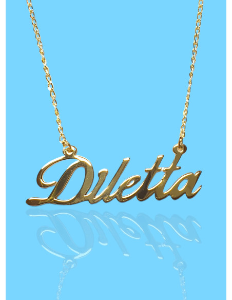 Colgante Nombre Personalizado Oro 18k