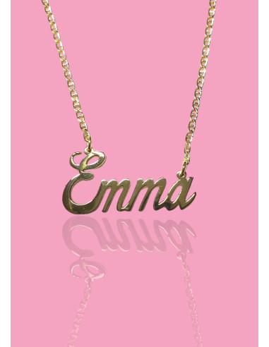 Colgante Nombre Personalizado Oro 18k