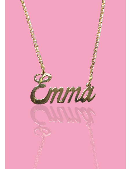 Colgante Nombre Personalizado Oro 18k