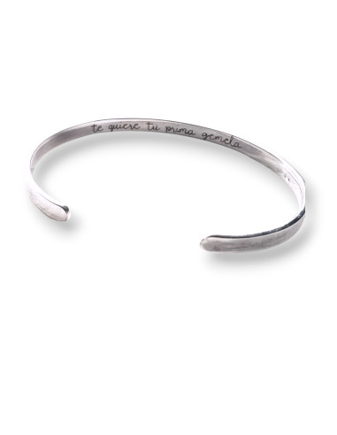 Pulsera Brazalete Ajustable en Plata...