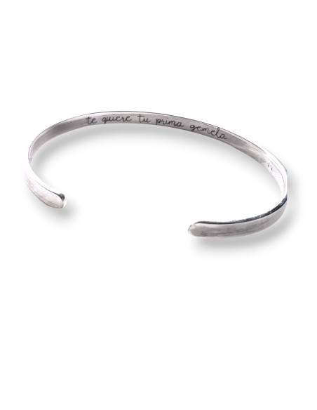Pulsera Brazalete Ajustable en Plata 1ª Ley