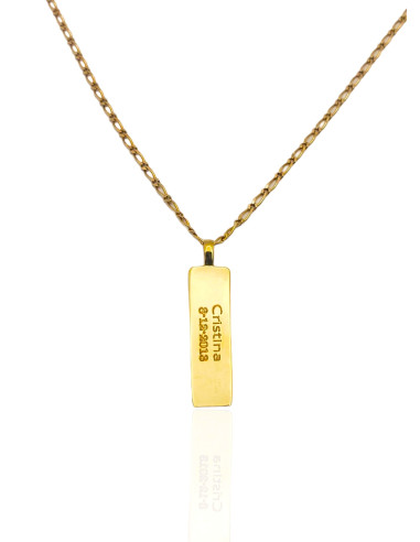 Colgante Placa en Oro 18k