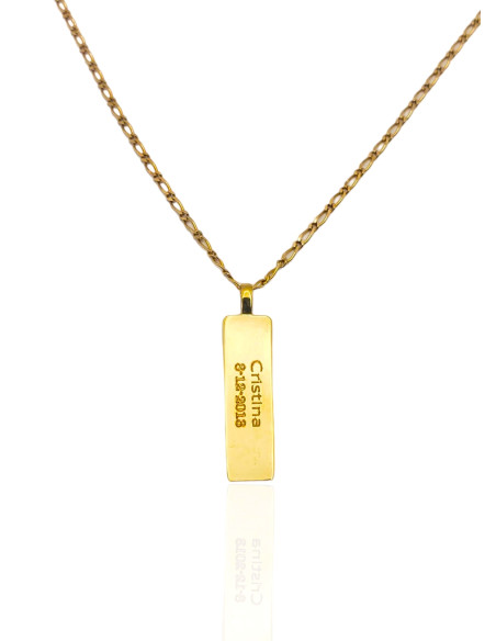 Colgante Placa en Oro 18k