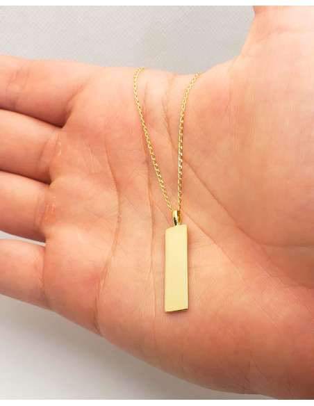 Colgante Placa en Oro 18k