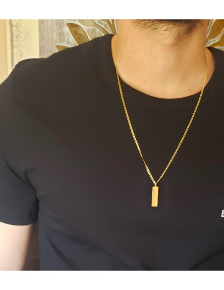 Colgante Placa en Oro 18k