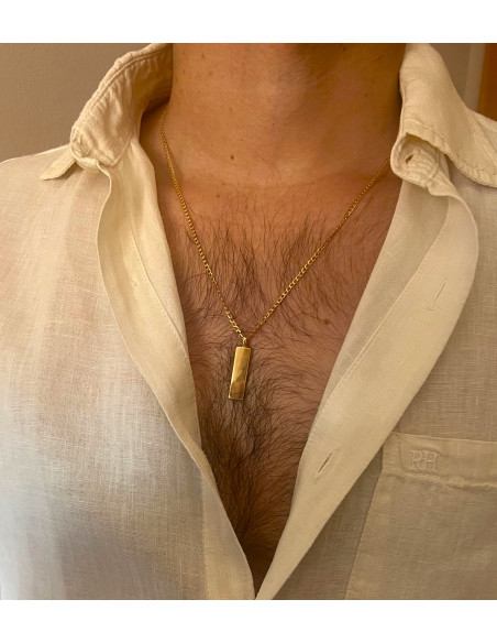 Colgante Placa en Oro 18k