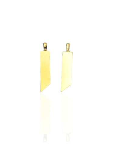 Colgante Pareja Placa en Oro 18k